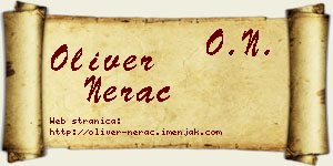 Oliver Nerac vizit kartica